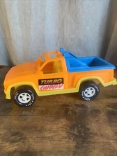 AMERICAN PLASTIC Toys vintage Turbo Charged pickup truck 12” Orange And Blue