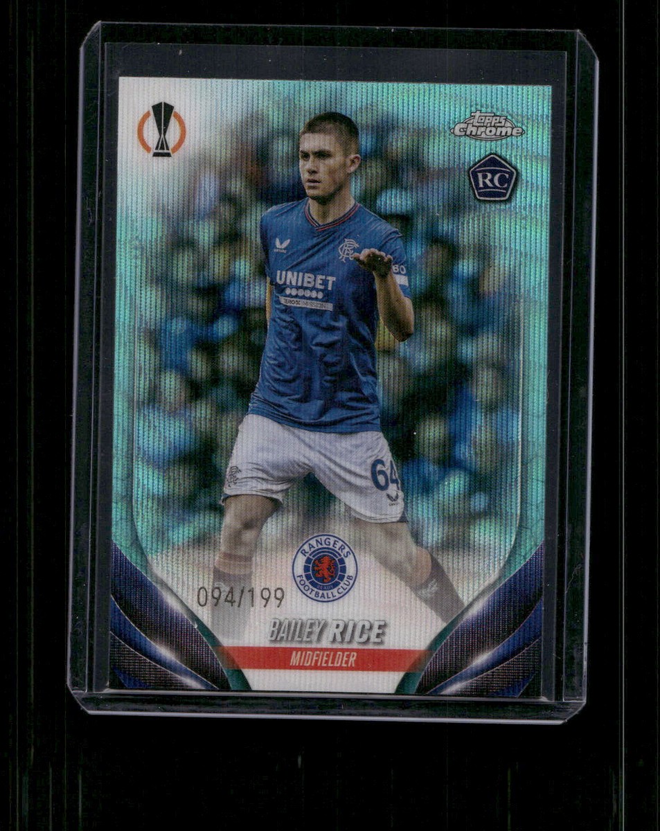 2023-24 Topps Chrome UEFA #2 Bailey Rice Aqua Wave Refractor #/199