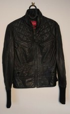Firetrap Black 100% Leather Biker Jacket Size Small
