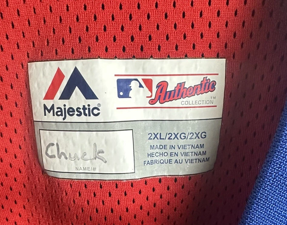 Chicago Cubs 男式 Majestic Cool Base 1/2 击球练习套衫尺寸 2XL — 第 4/4 张图片