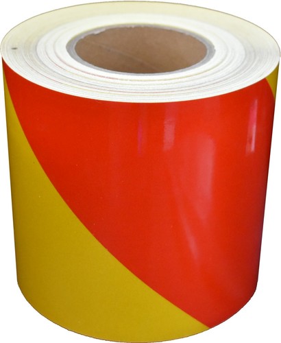 Yellow/Red Adhesive Reflective Tape 150mm, Emergency, Fire, Vehicle ...