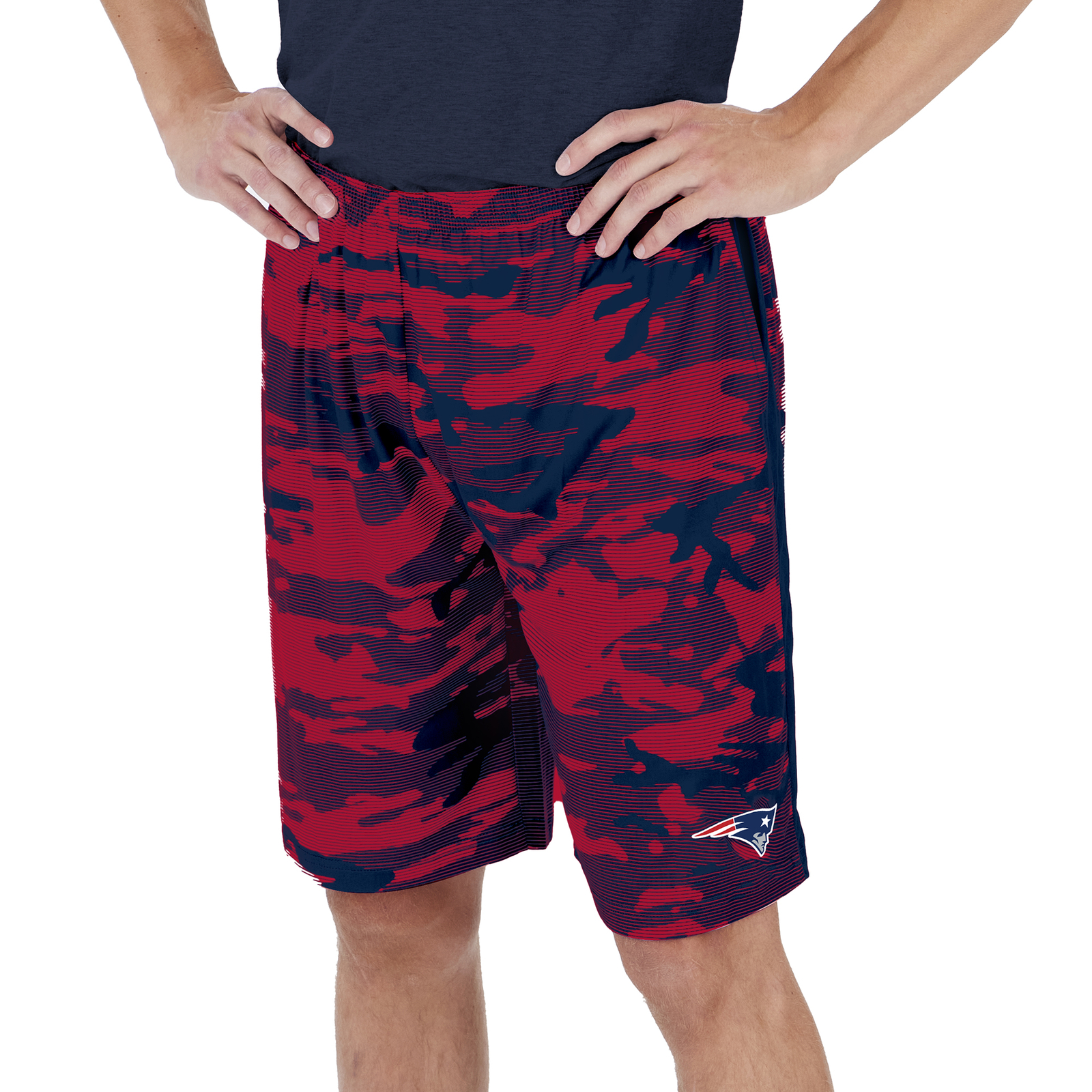 Легкие камуфляжные шорты Zubaz Mens NFL New England Patriots с логотипом