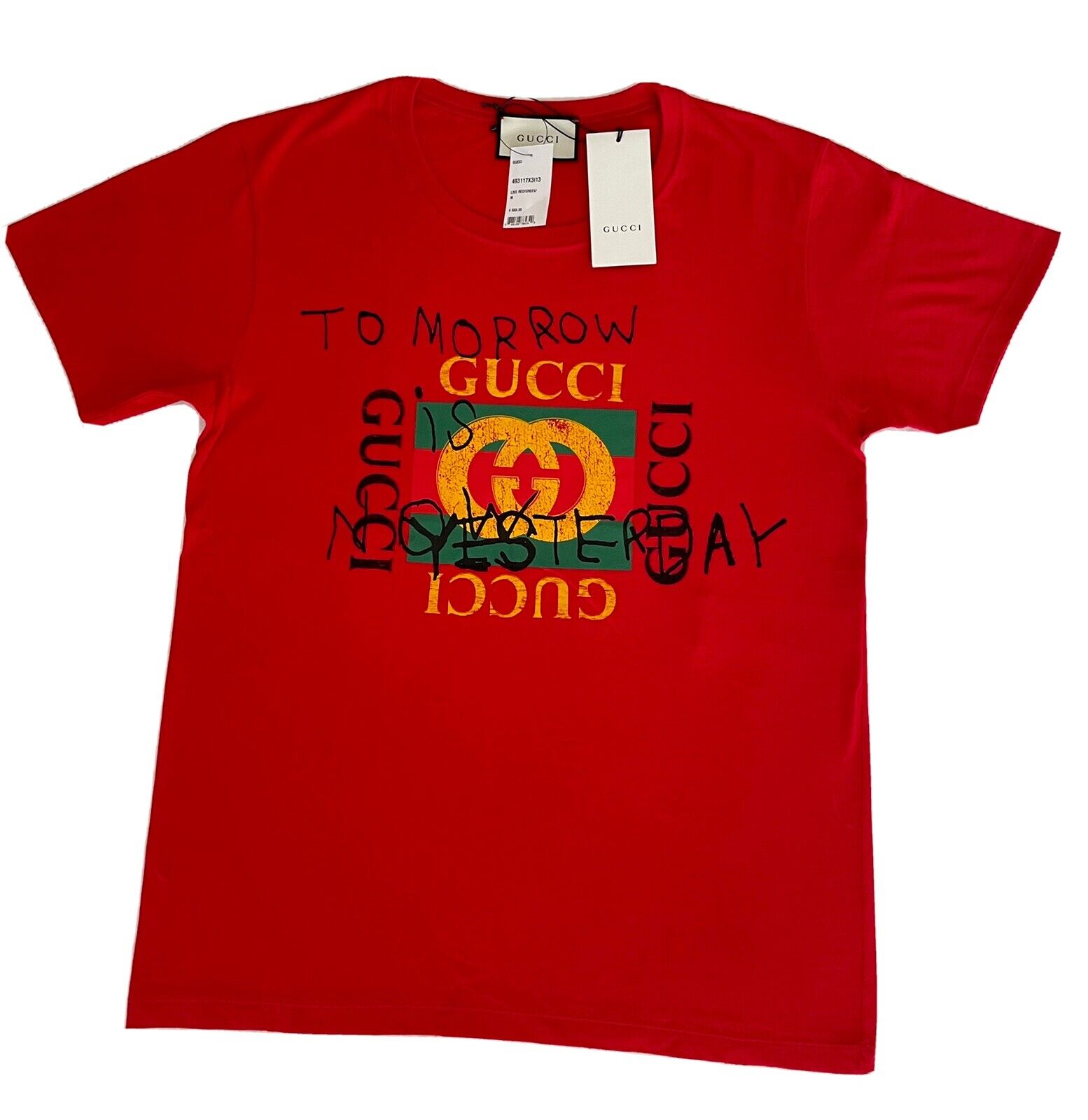 AUTHENTIC GUCCI COCO CAPITAN TOMORROW IS NOW YESTERDAY LIVE RED T