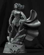 Wonder Woman 3d Digital Model, STL 3D Model File, 3d print file