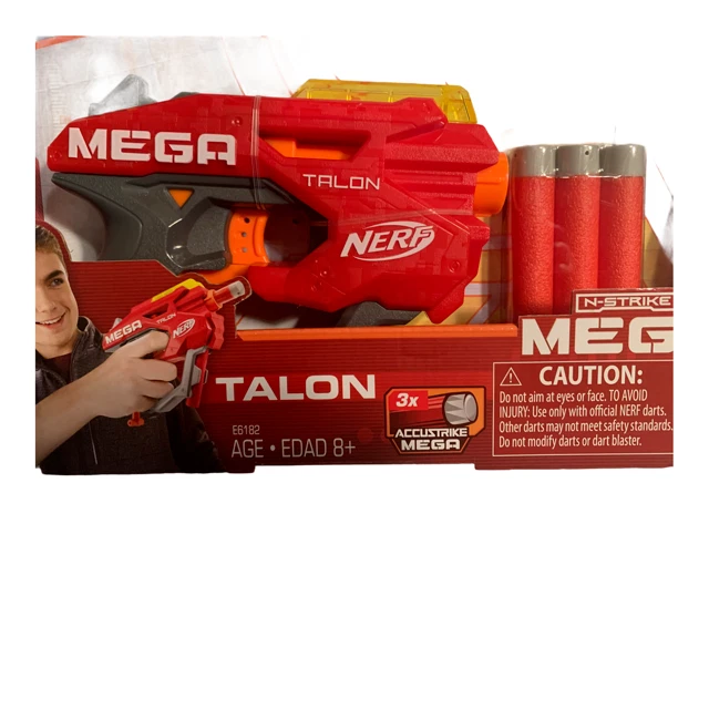 NERF N STRIKE Mega Talon Blaster With 3 Official Accustrike Nerf