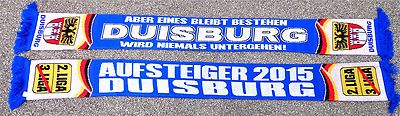Duisburg Schal ''ABER EINES BLEIBT'' Fan Ultra Block Dui Zebra Ultra Wedau + neu +