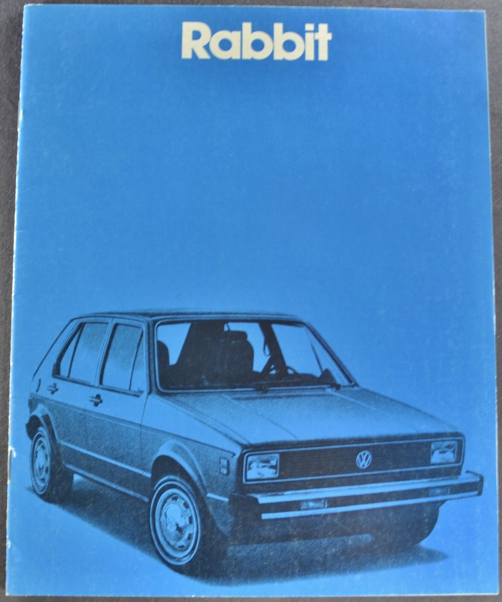 1980 Volkswagen Rabbit Brochure Hatchback, Convertible Excellent