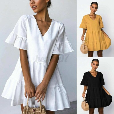 ruffle sleeve shirt dress
