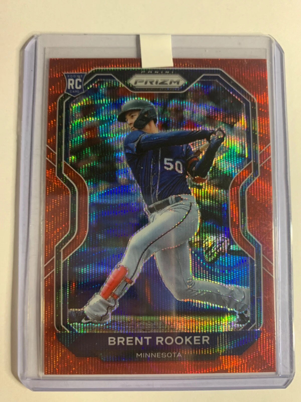 2021 Panini Prizm Red Wave Prizm #126 Brent Rooker #D /99 Minnesota