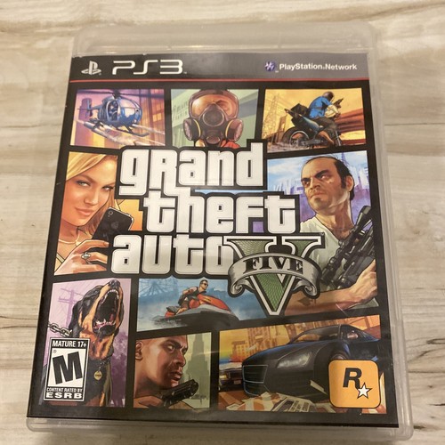 GRAND THEFT AUTO V GTA 5 (Sony PlayStation 3, 2013) PS3 Complete w/ Map