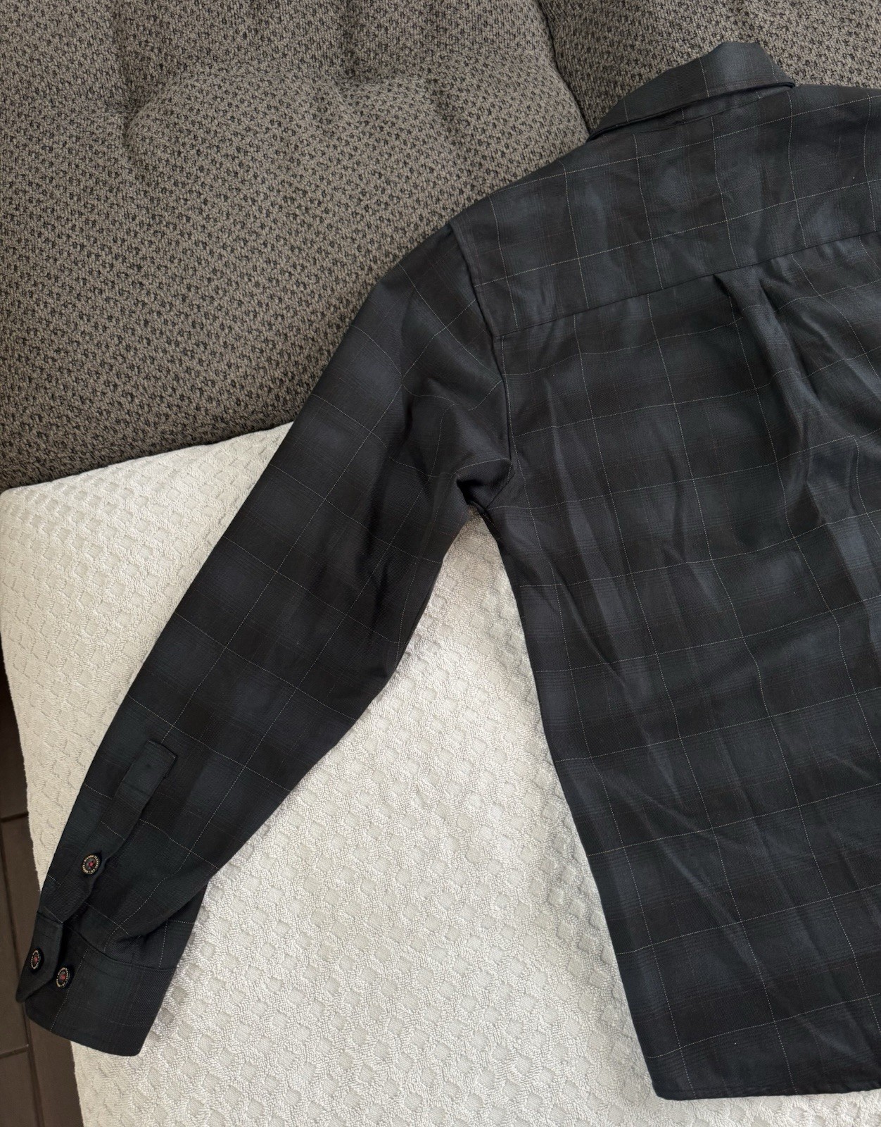 Dixxon The Baron Flannel Relaxed Plaid Shirt Black Grey Red Mens Medium SOLD OUT image 10