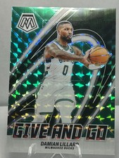 2023-24 Panini Mosaic #2 Damian Lillard Give and Go Green
