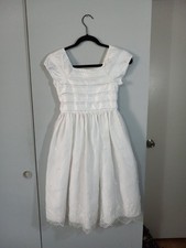 Flower Girl Wedding White Dress Or First Communion Girl Dress Size 8 The Place