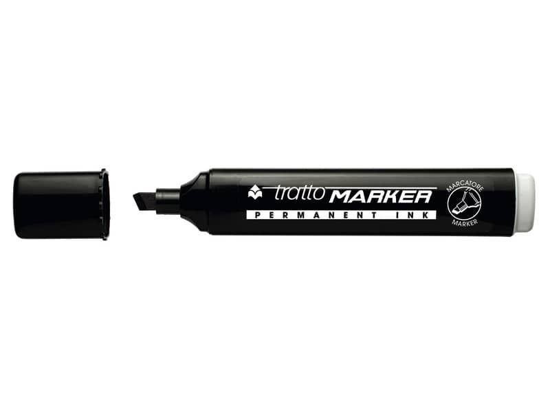 Tratto – Marcatore Tratto Marker Nero Punta Scalpello 20 Pezzi