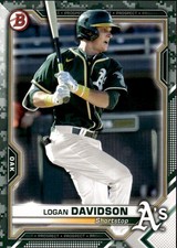 2021 Bowman Logan Davidson #BP-115 Prospects Camo Oakland Athletics 2N