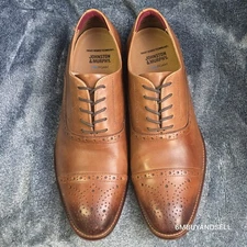 Johnston & Murphy Men's Conard Cap Toe Tan Oxford Dress Shoes Size 12W 20-3442