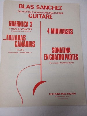 Blas Sanchez Folidas Canrias Guitar Sheet Music Editions Max Eschig
