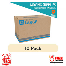 10 Pack Pen Gear Large Heavy-Duty Moving Boxes, 27x15x17, Kraft Shipping Box