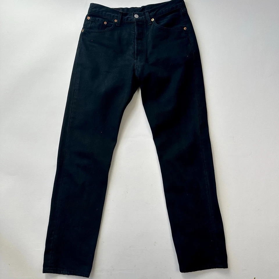 Levi’s 6501 vintage años 90 hecho en Francia teñido negro 29 x30 (etiquetado 31x32) Foto 4 de 4