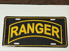 US ARMY RANGER LICENSE PLATE MADE IN USA LICENSED PRODUCT