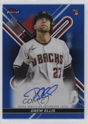 2022 Topps Finest Blue Refractor 22/150 Drew Ellis #FA-DE Rookie Auto RC 4d3