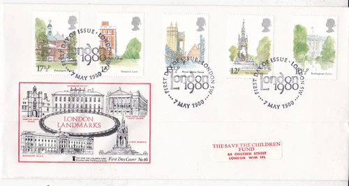 GB 1980 London Landmarks Save The Children Fund FDC London SW special cancel VGC