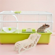 Wooden Hamster Platform with Ladder 1 Set Khaki Durable Small Pet Playground
