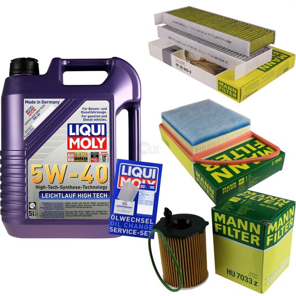 Inspektionskit Filter Liqui Moly ÖL 5L 5W-40 FüR Peugeot Partner Tepee-image