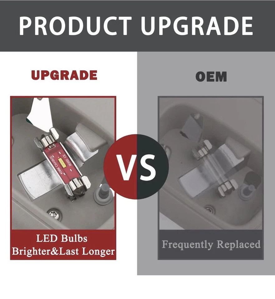 Luz LED Domo Mapa para Dodge Ram 1500 2500 3500 4500 5500 Repuesto Foto 3 de 4