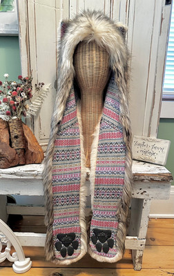 SpiritHoods SAMPLE Siberian Husky Spirit Hood Rave Hat Wolf Dog Unreleased Pink 