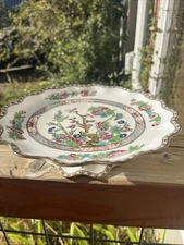 Antique Coalport Indian Tree Pedestal Comport Compote Cake Stand