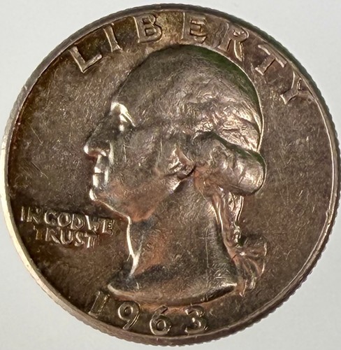 1963-P Washington Quarter AU/BU Coin 90% Silver Vintage U.S.
