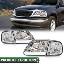 Clear Headlights Corner Lights For 1997-04 Ford F150 1997 1998 1999 Ford F150