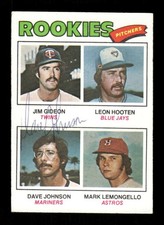 1977 topps Rookies 478 Dave Johnson signed auto autograph  centered, ex JBN BXCP