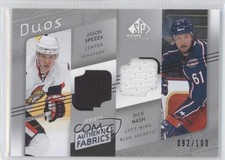 2008 SP Game Used Edition Authentic Fabrics Duos /100 Jason Spezza Rick Nash 0a6