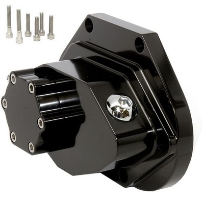 Chopper Style Black Hydraulic Clutch Cover for 5 and 6 Speed Harley Davidson
