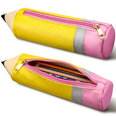 Teacher Appreciation Gift Pencil Shaped Case, Leather Pencil Pouch, Cute 3D D...