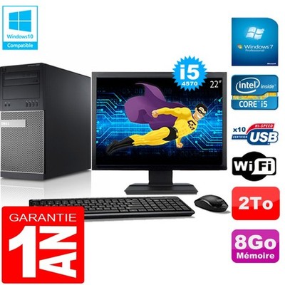 PC tour DELL 9020 Core I5-4570 RAM 8Go Scheibe 2 Zu Wifi W7 Bildschirm 22 ''