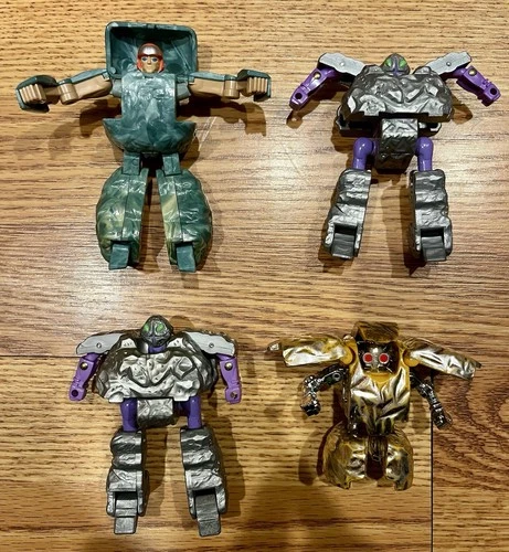 1986 Bandai Gobots Rock Lords Lot Of 4 Tonka Transformers Figures