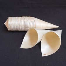 40 pcs Disposable Wooden Food Cones Wooden Design E1-87