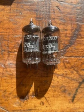 One Pair of 12AX7  / ECC83 Tubes,  EICO  Made By Mullard  Test Strong