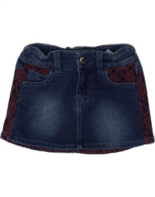 GUESS Baby Mädchen Jeansrock 18-24 Monate W18 blau geblümt Baumwolle AE11