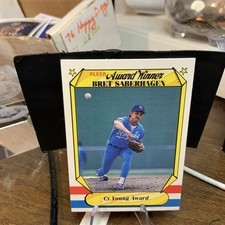 1987 Fleer Award Winners Baseball Card #34 Bret Saberhagen