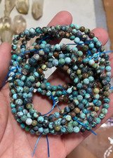 12pcs Natural Turquoise bracelets - 4mm bead