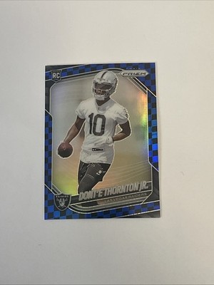 2025 Panini Prizm Dont'e Thornton Jr Black & Blue Checkerboard RC #369