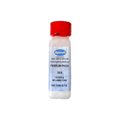 Hyland's Ferrum Phosphoricum 30X Ferrum Phos Cell Salt 250 Tablets New Sealed