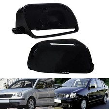 2x Schwarz Glänz spiegelkappe Spiegelgehäuse für VW Polo 9A, 9N nur 2001-04.2005