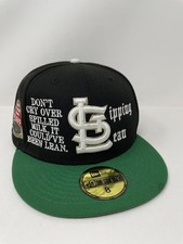 St. Louis Cardinals Hat Cap Fitted Mens 8 Black Lean Purple Drank Southern Rap