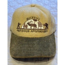 Vintage Disney Goofy Co Hat Mickey Outdoor Adventure Corduroy Brim Dad Cap
