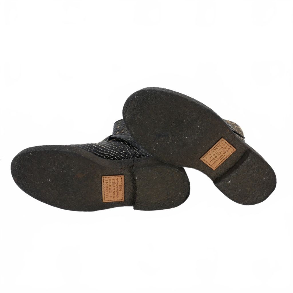 Martin Margiela Python Leather Engineer Boots Bla… - image 6